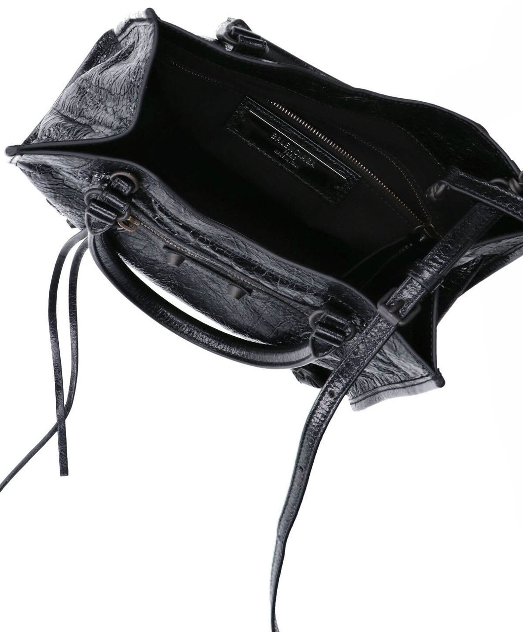 Balenciaga Black Rectangular Synthetic Leather Bag Zwart