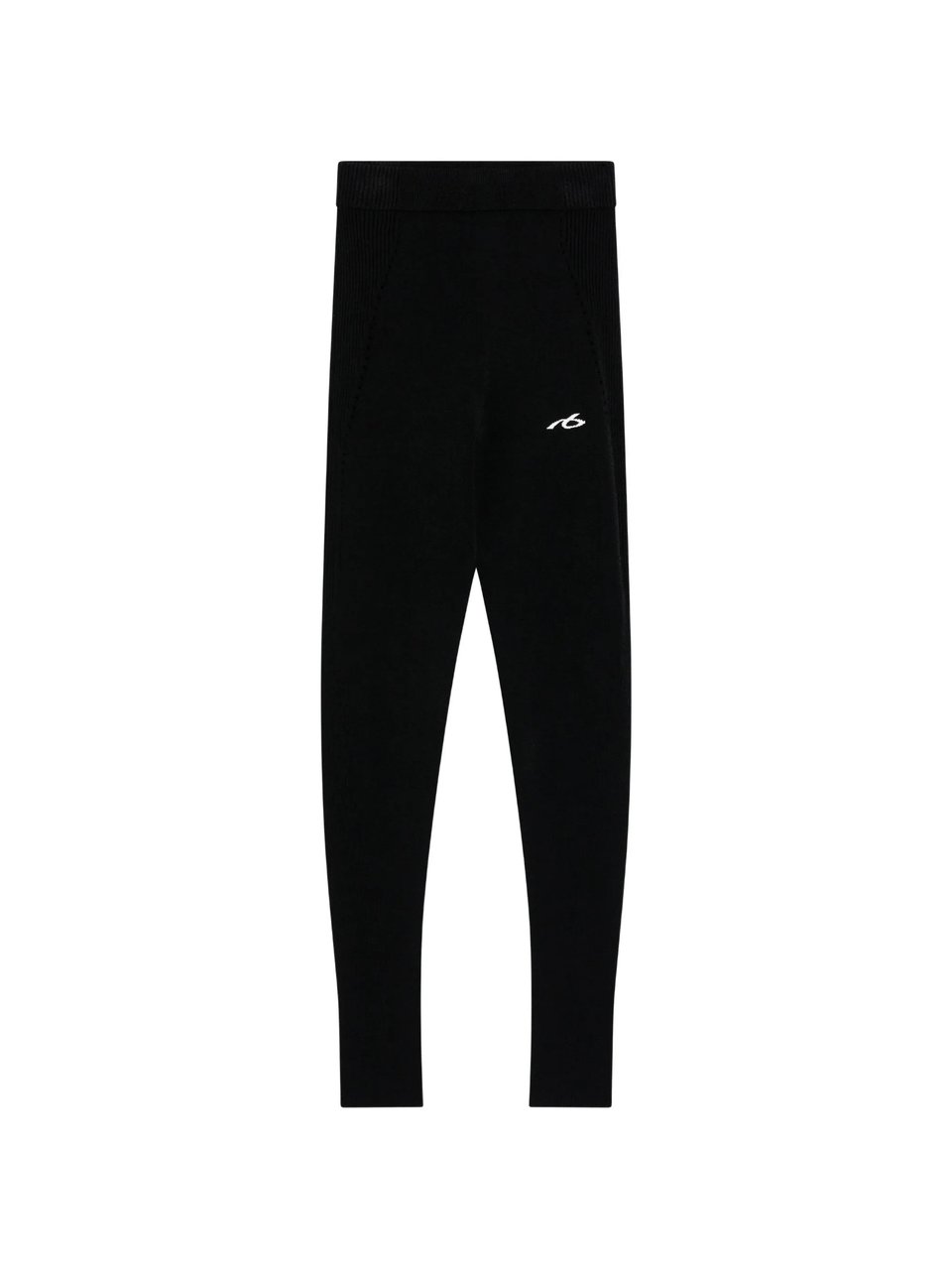 Balenciaga Fitted High-Waist Black Leggings with Subtle Logo Detail Zwart