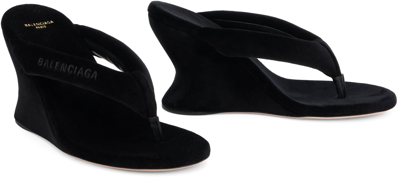 Balenciaga Wedge sandals Zwart