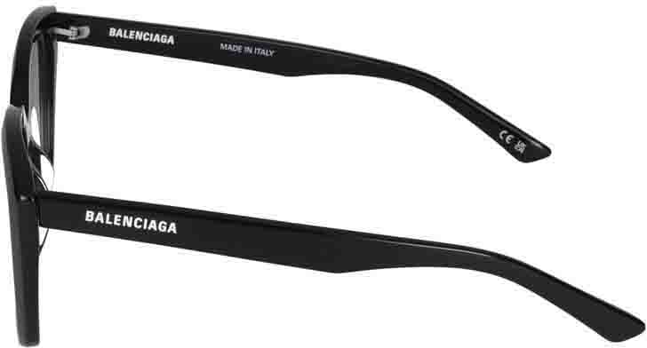 Balenciaga Eyeglasses BB0062O 001 black black transparent 53/18/140 Zwart