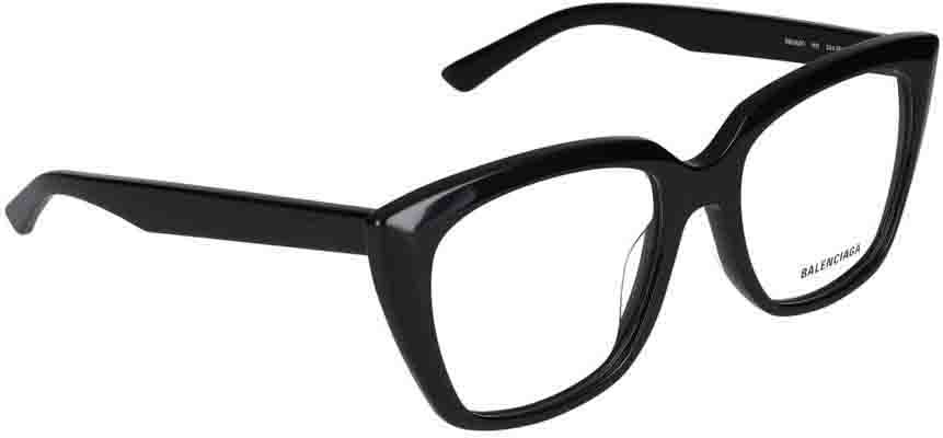 Balenciaga Eyeglasses BB0062O 001 black black transparent 53/18/140 Zwart