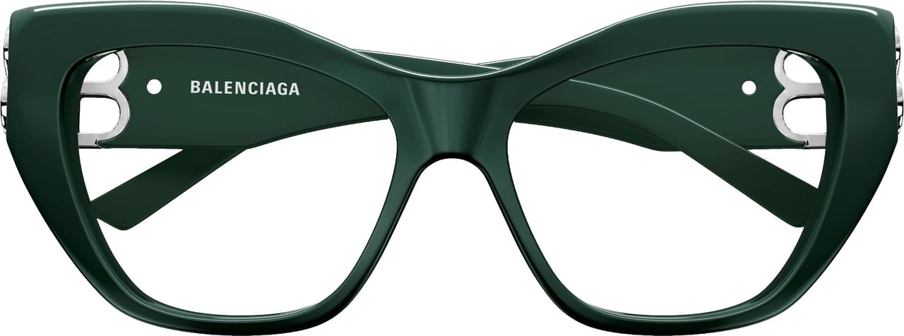 Balenciaga Eyeglasses Balenciaga BB0312O 004 green green transparent 53/15/135 Zwart