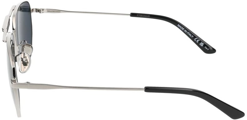Balenciaga Silver BB0298SA Metal Frame Sunglasses Blauw