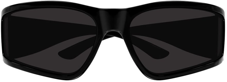 Balenciaga Bb0457S Linea Extreme Rectangular D-Frame Sunglasses Zwart