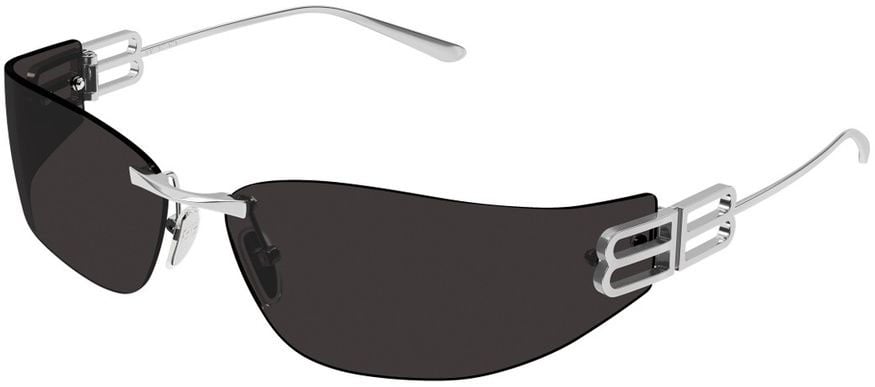 Balenciaga Rimless Sunglasses With Distinctive Double-B Logo Zwart
