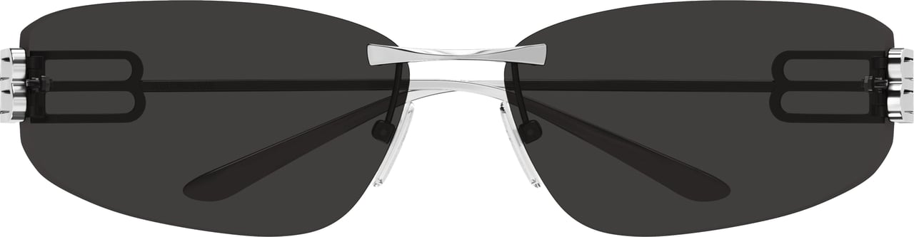 Balenciaga Rimless Sunglasses With Distinctive Double-B Logo Zwart