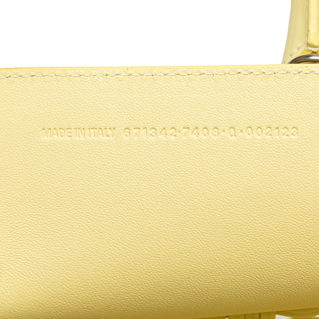 Balenciaga Faux Leather Bistro Panier XS Geel