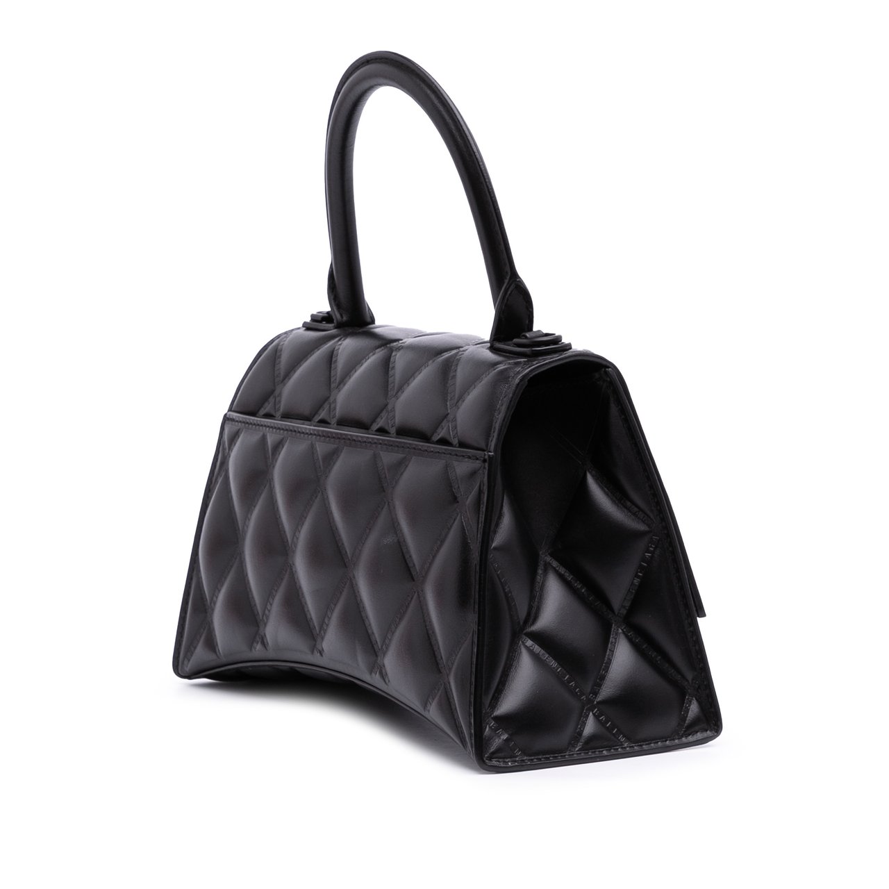 Balenciaga Small Quilted Leather Hourglass Top Handle Bag Zwart