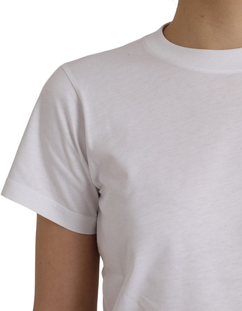 Balenciaga White Cotton Crew Neck Short Sleeves T-shirt Wit