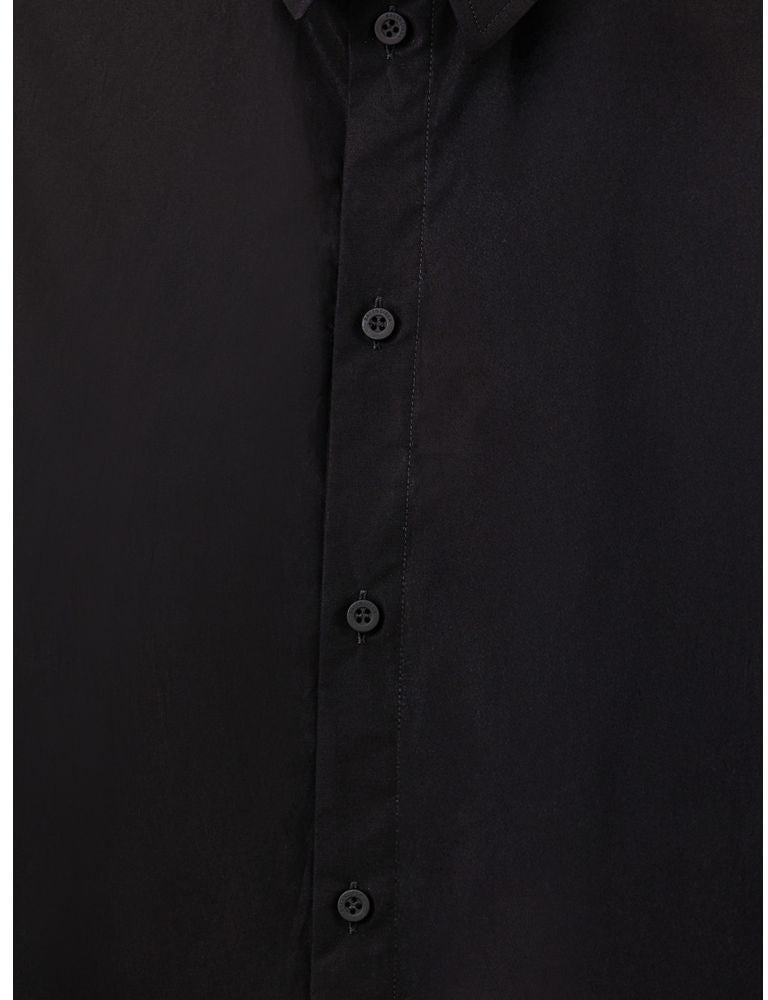 Balenciaga Black Cotton Long Dress Zwart