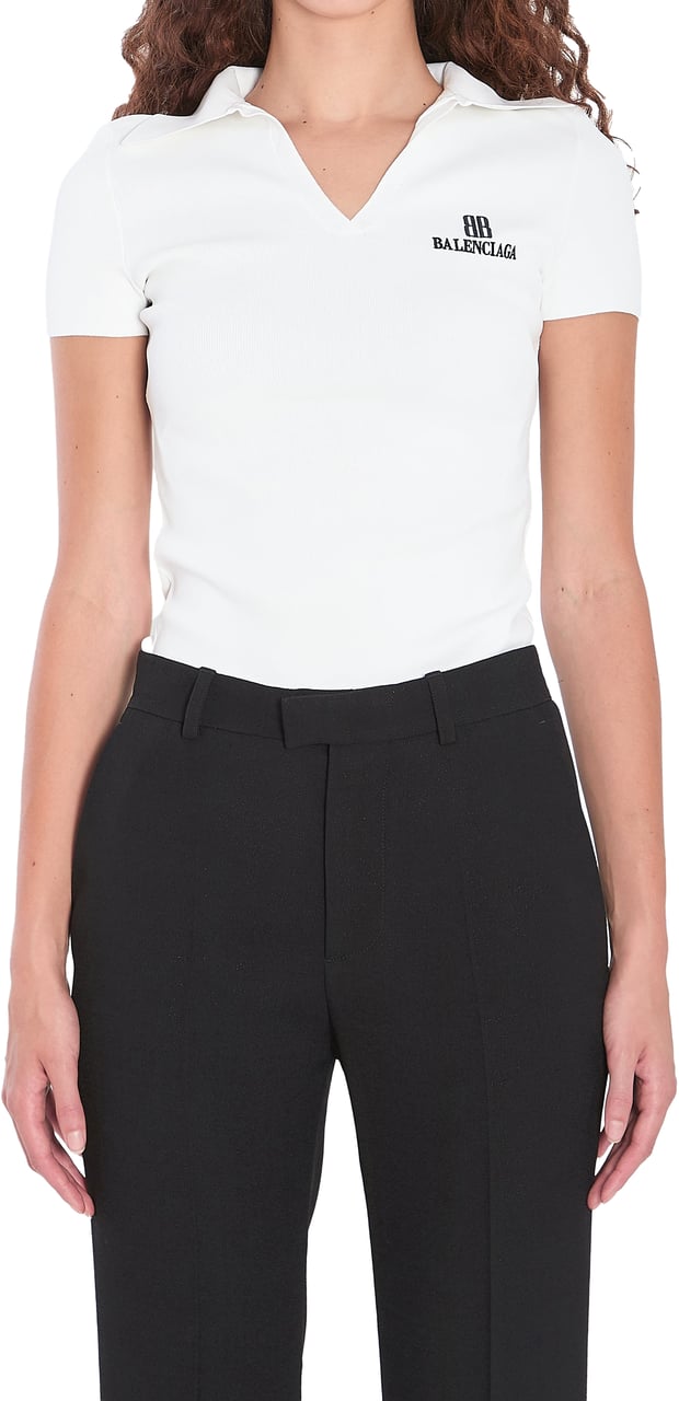 Balenciaga T-Shirt with V-neckline Wit