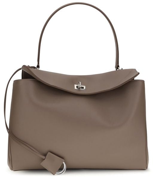 Balenciaga Balenciaga Gray Calf Leather Bos Taurus Shoulder Bag Grijs