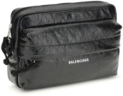 Balenciaga Balenciaga Black Lamb Ovis Aries Aries Shoulder Bag Zwart