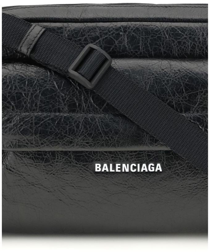 Balenciaga Balenciaga Black Lamb Ovis Aries Aries Shoulder Bag Zwart