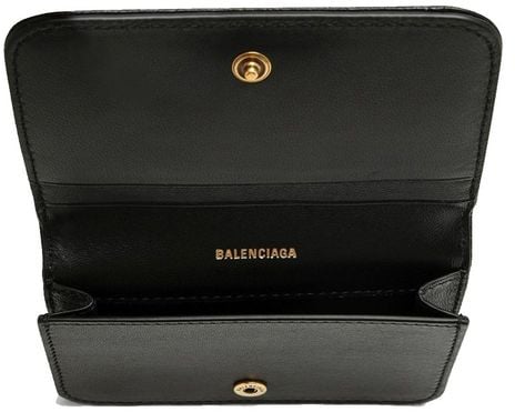 Balenciaga Balenciaga Black Lamb Leather Cardholder Zwart