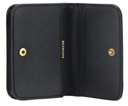 Balenciaga Balenciaga Black Lamb Leather Cardholder Zwart