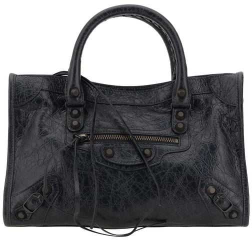 Balenciaga Balenciaga Black Calf Leather Bos Taurus Shoulder Bag Zwart