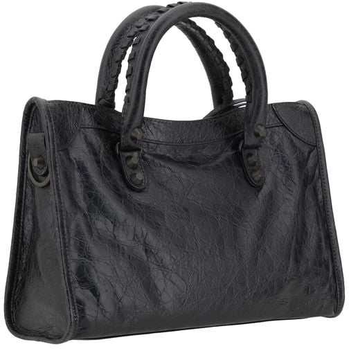 Balenciaga Balenciaga Black Calf Leather Bos Taurus Shoulder Bag Zwart