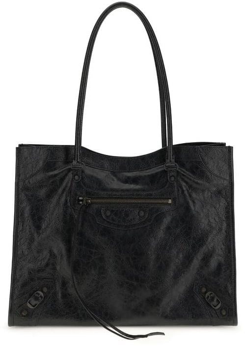 Balenciaga Balenciaga Black Lamb Ovis Aries Aries Shoulder Bag Zwart