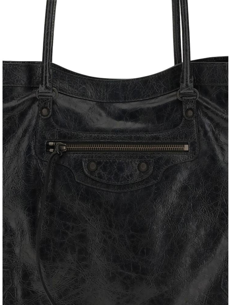 Balenciaga Balenciaga Black Lamb Ovis Aries Aries Shoulder Bag Zwart