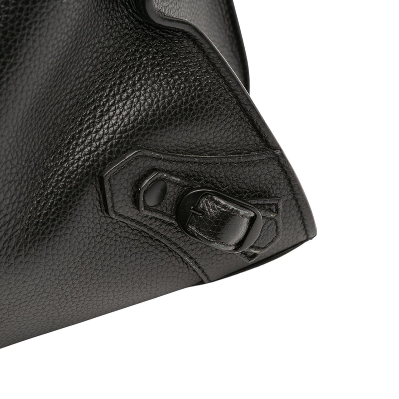 Balenciaga Medium Grained Calfskin Neo Classic City Satchel Zwart