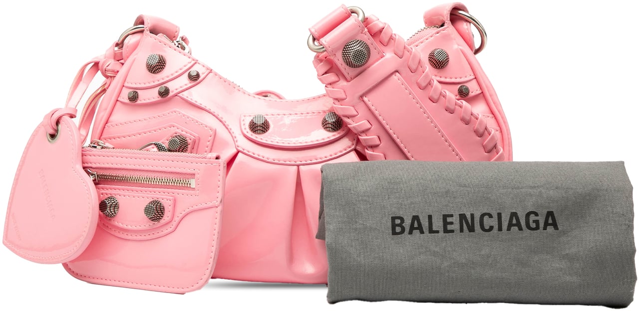 Balenciaga Patent Motocross Le Cagole XS Roze