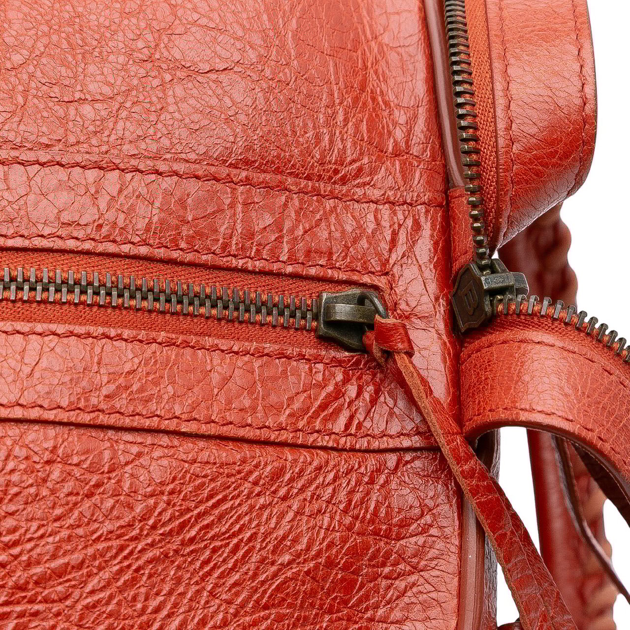 Balenciaga Lambskin Motocross Classic Traveler Convertible Backpack Rood