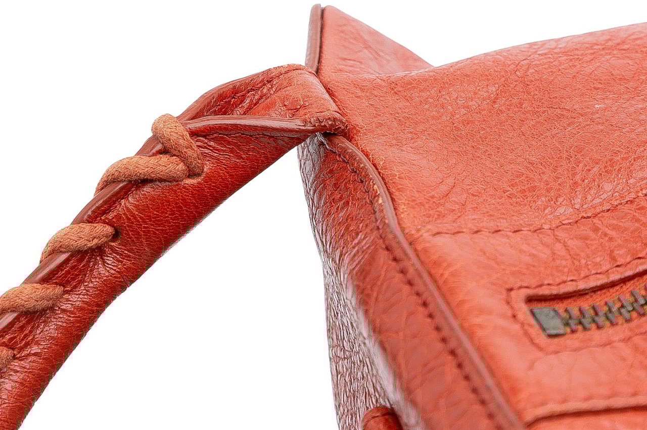 Balenciaga Lambskin Motocross Classic Traveler Convertible Backpack Rood