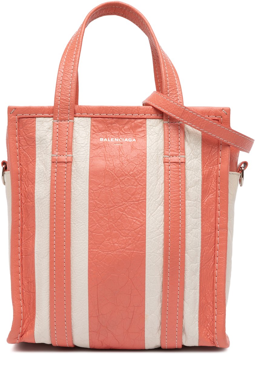 Balenciaga XS Lambskin Bazar Shopper Satchel Roze