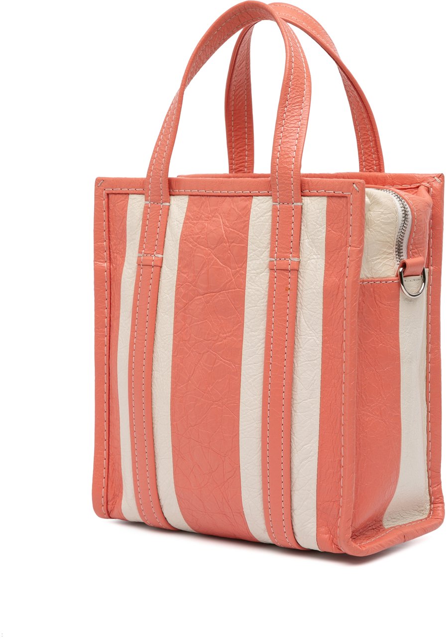 Balenciaga XS Lambskin Bazar Shopper Satchel Roze