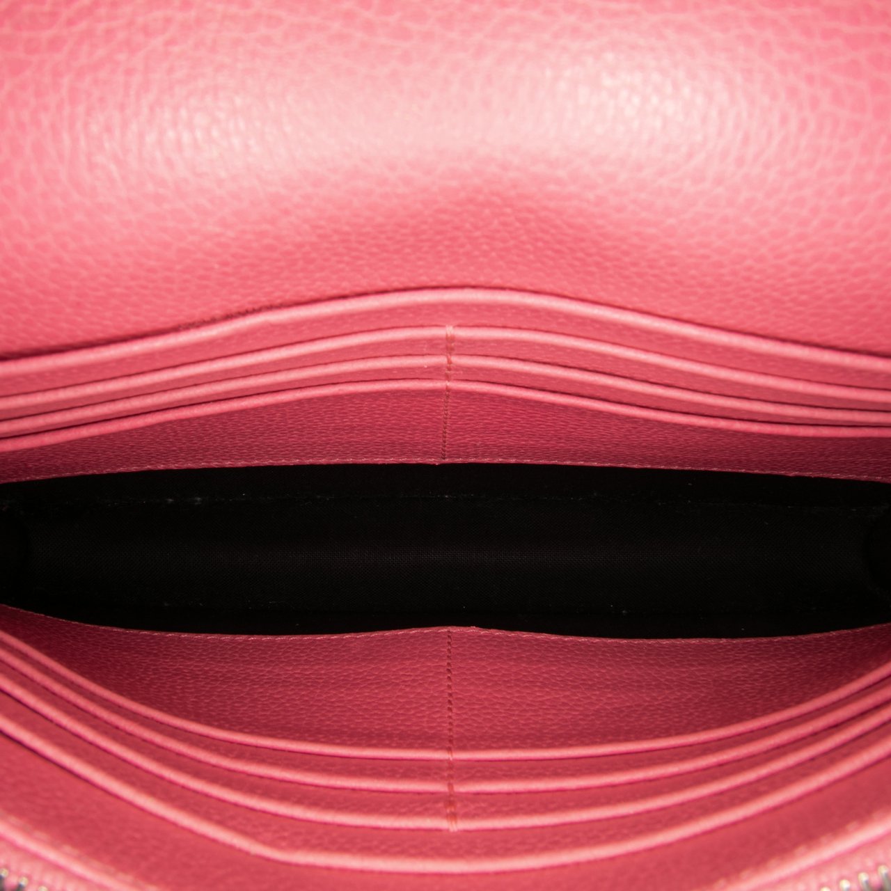 Balenciaga Grained Calfskin Motocross Classic Wallet on Chain Roze