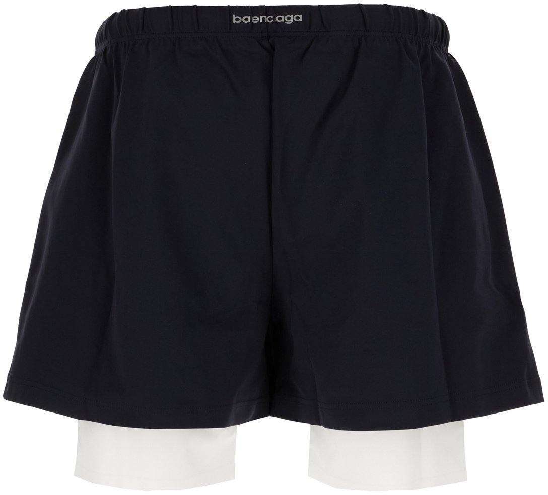 Balenciaga Two-tone stretch nylon bermuda shorts Divers