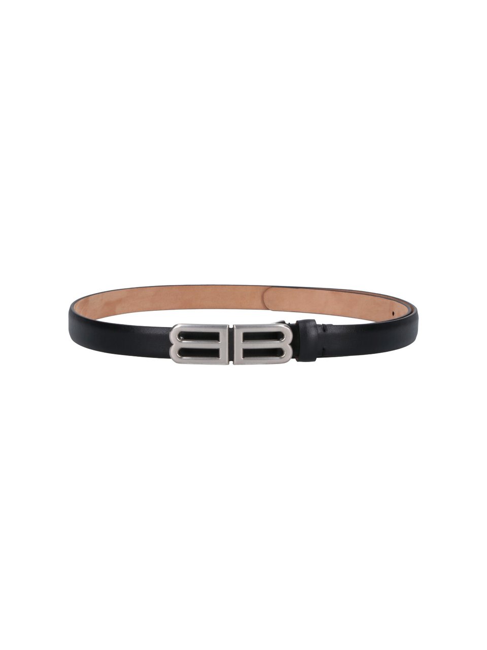 Balenciaga Black Bolero Bb Leather Belt Zwart