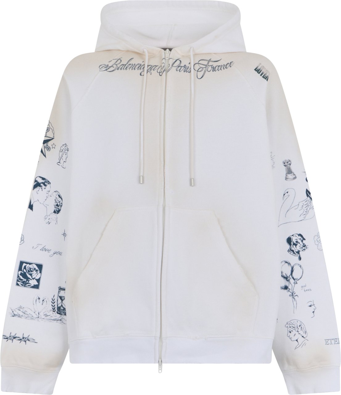Balenciaga Sweatshirt with graphic details Grijs