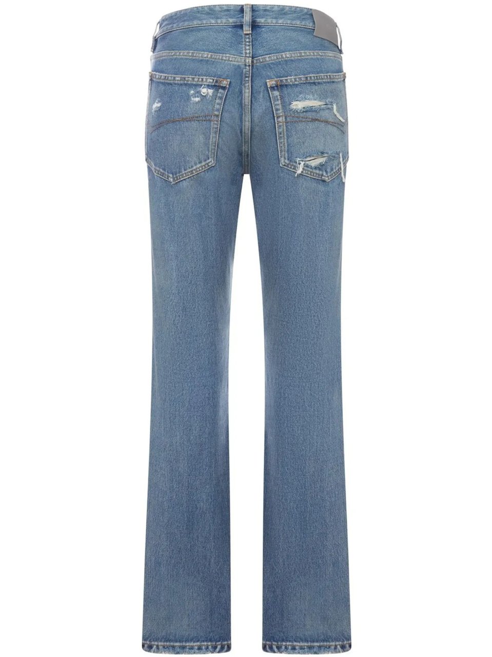 Balenciaga Straight Slim Leg Jeans with Classic Five-Pocket Design Blauw