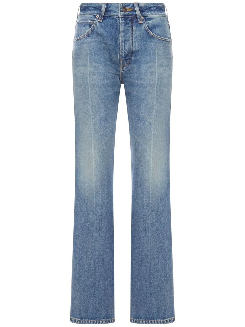 Balenciaga Straight Slim Leg Jeans with Classic Five-Pocket Design Blauw