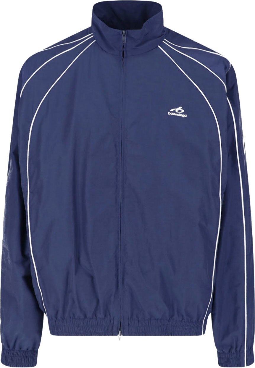 Balenciaga Blue cotton blend jacket Blauw