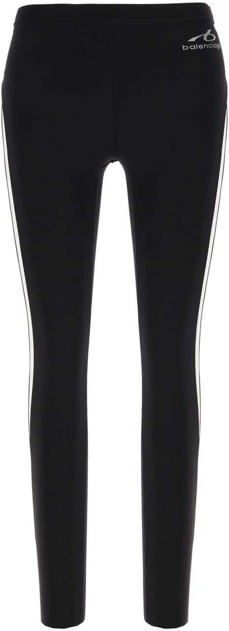 Balenciaga Black stretch nylon leggings Zwart