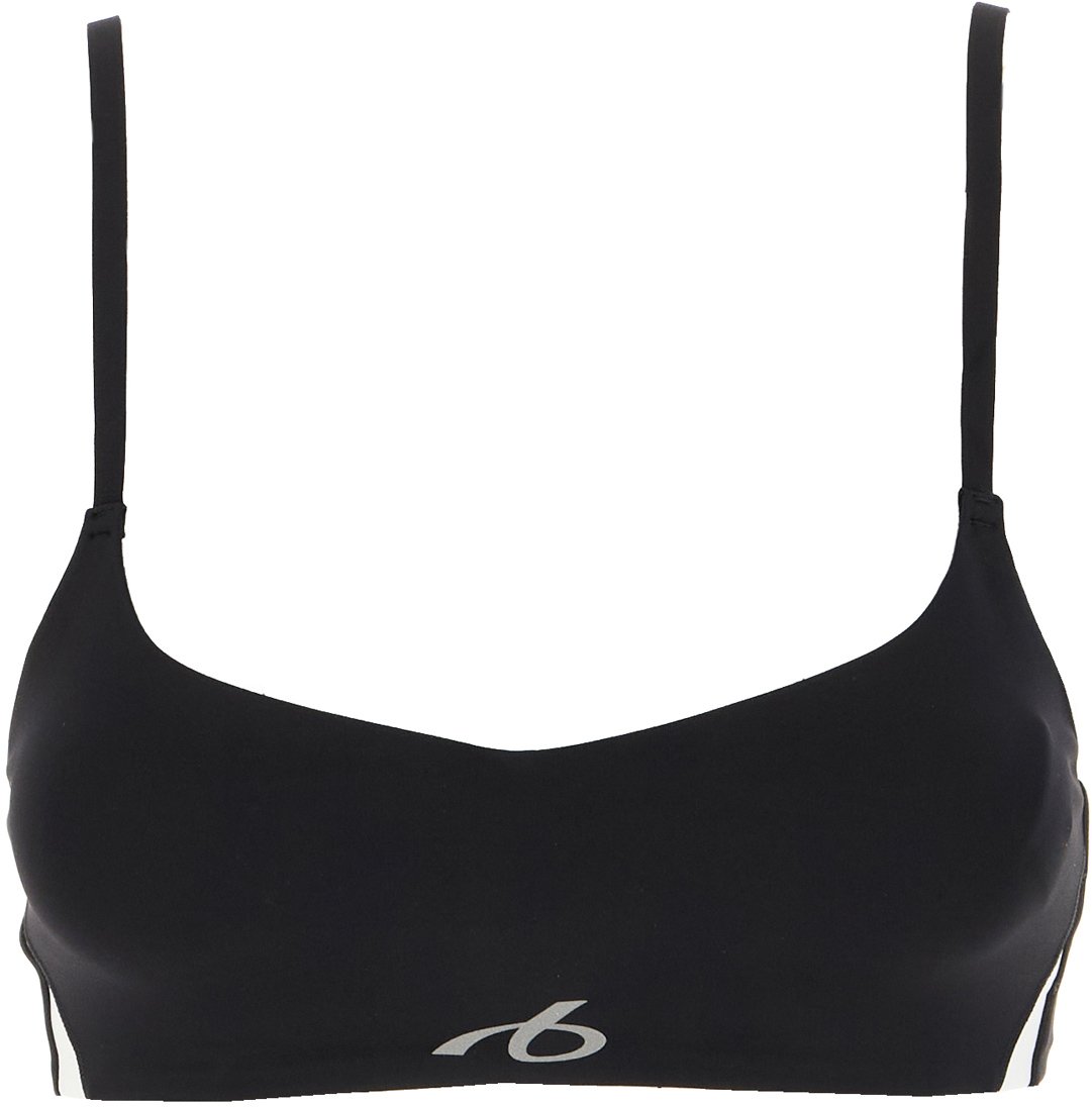 Balenciaga Black stretch nylon crop top Zwart