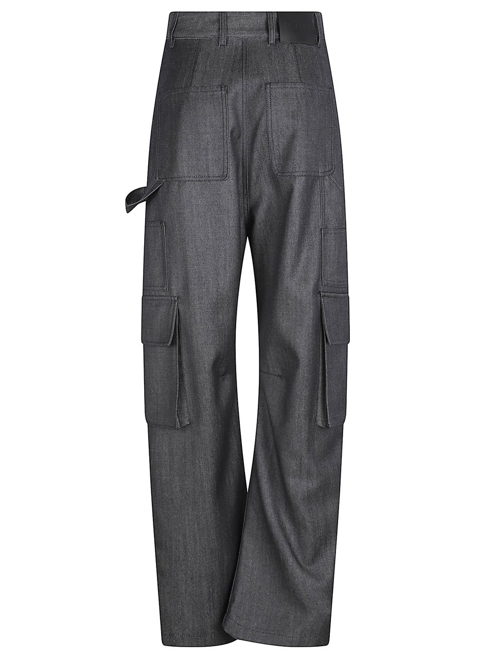 Balenciaga Black Relaxed Wide-Leg Multi-Pocket Cargo Pants Grijs
