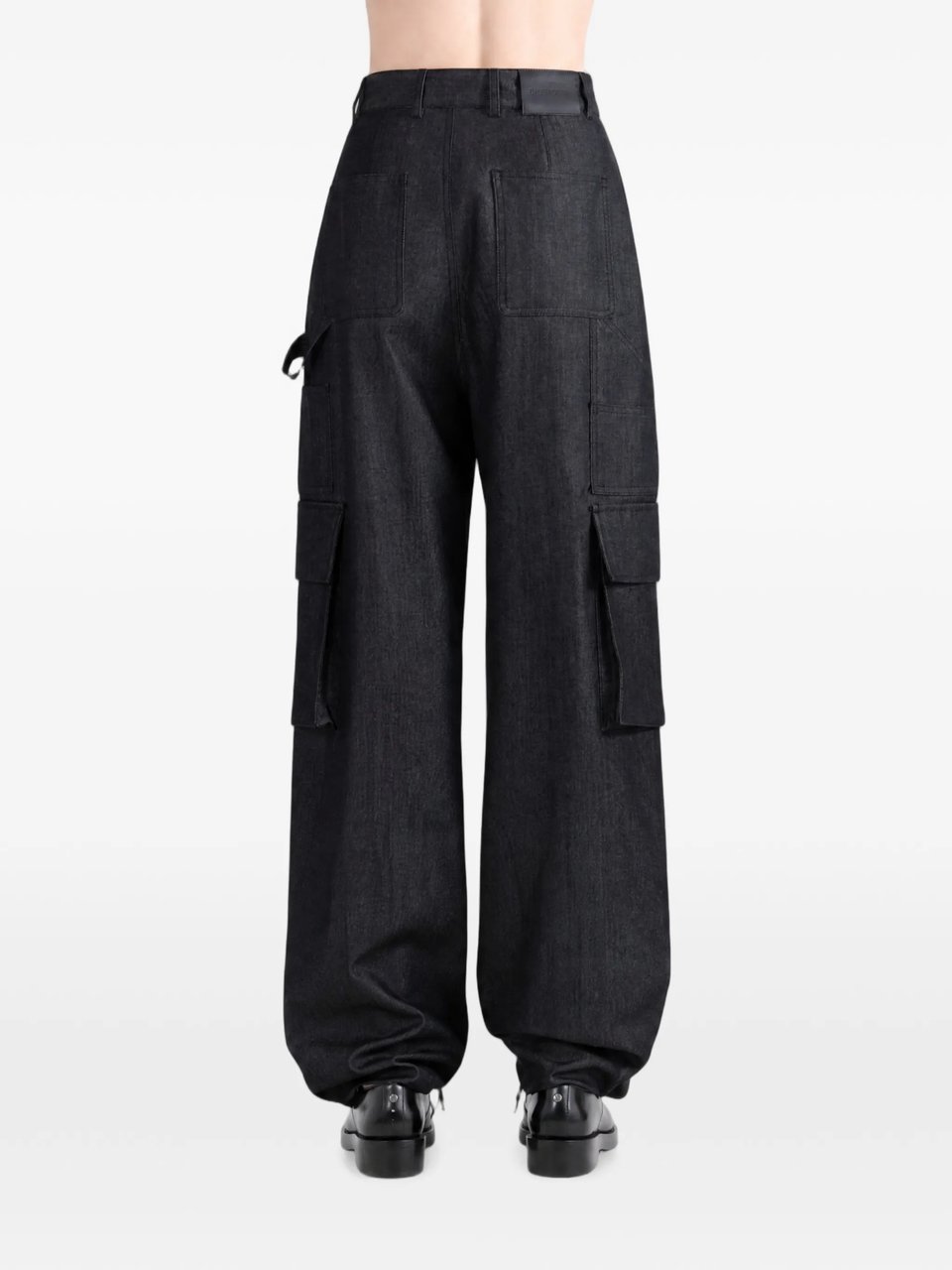 Balenciaga Wide-Leg High Waist Cargo Pants Zwart