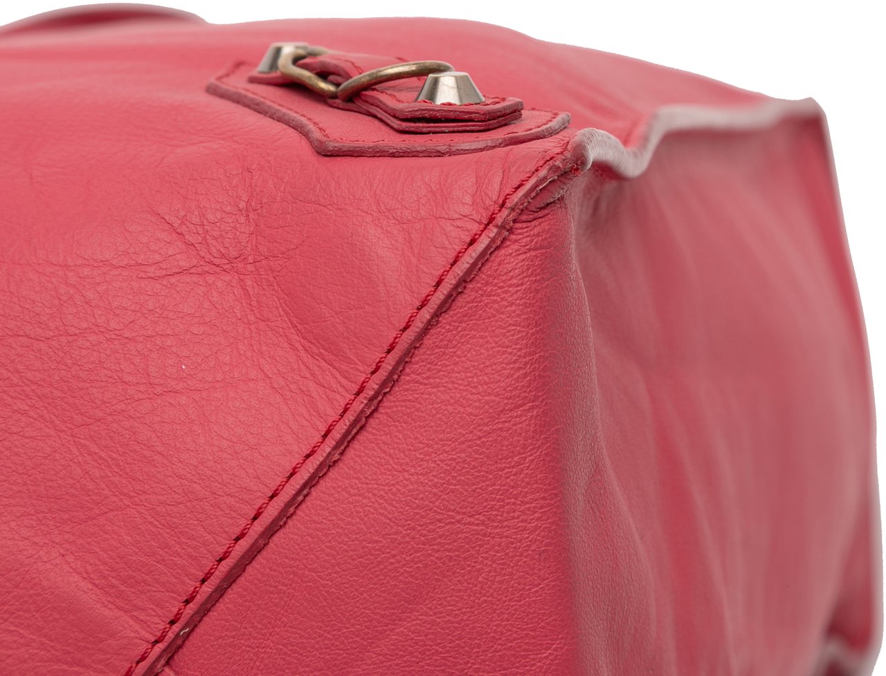 Balenciaga Leather Papier Ledger Tote Roze