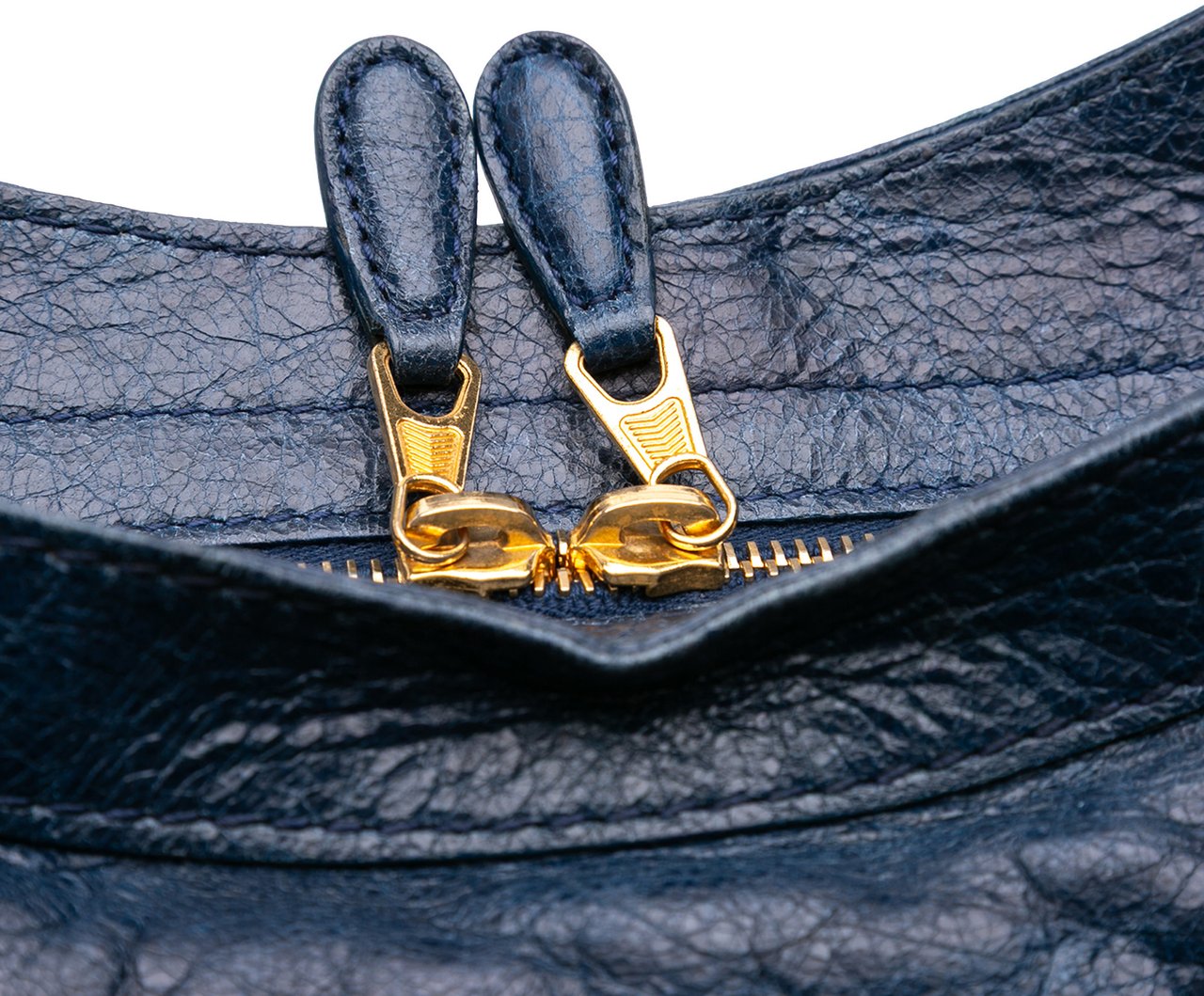 Balenciaga Lambskin Motocross Giant 12 Velo Satchel Blauw