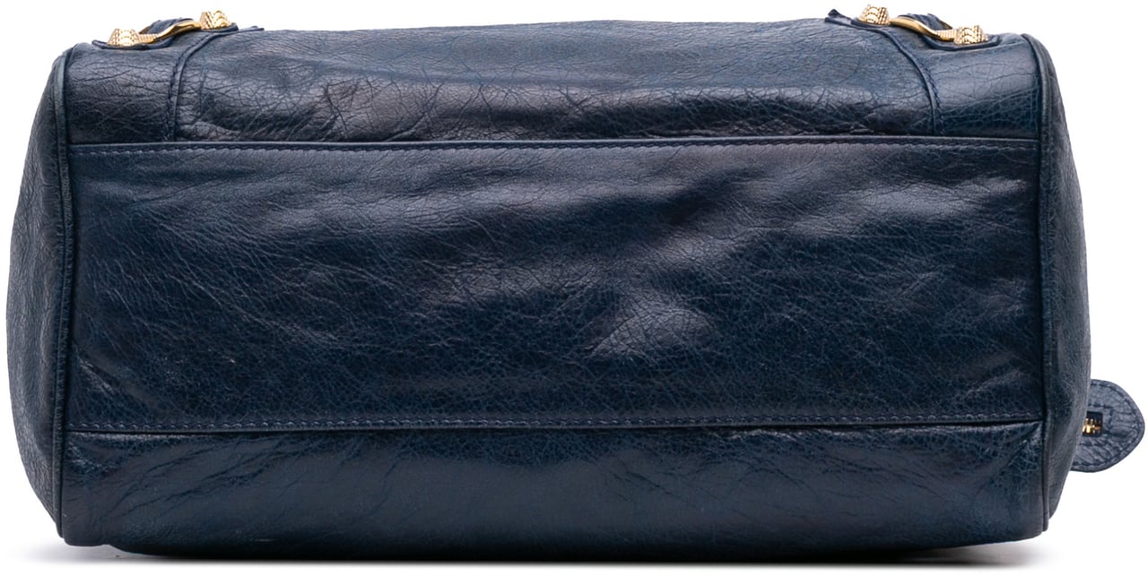 Balenciaga Lambskin Motocross Giant 12 Velo Satchel Blauw