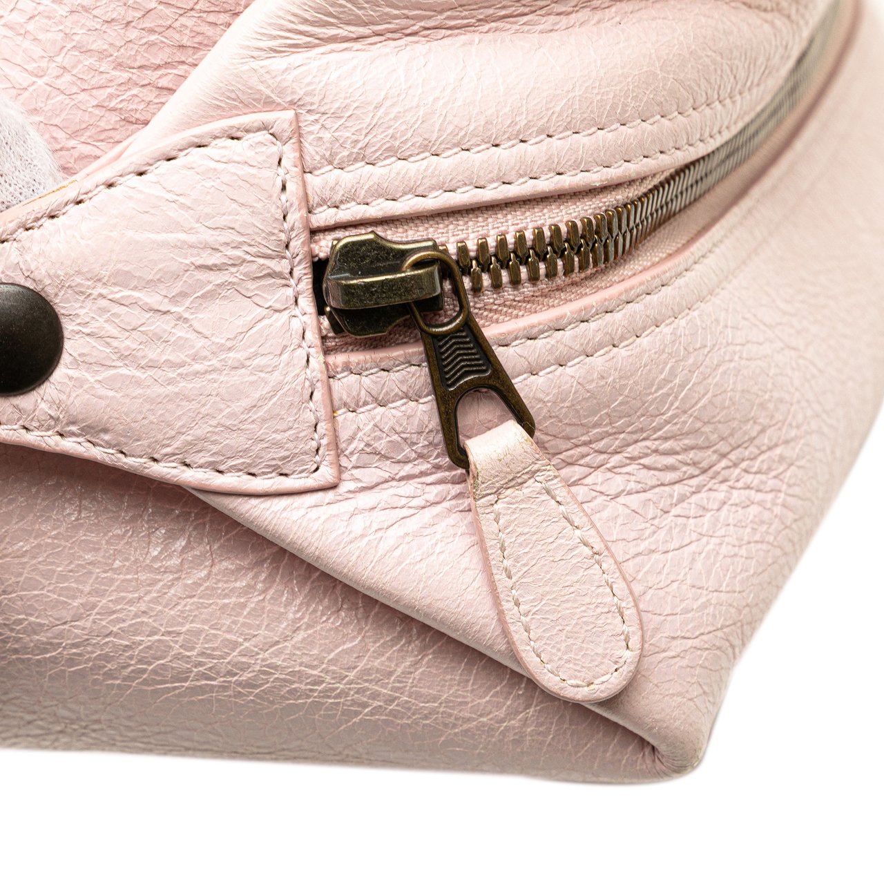 Balenciaga Lambskin Motocross Classic Toiletry Pouch Roze