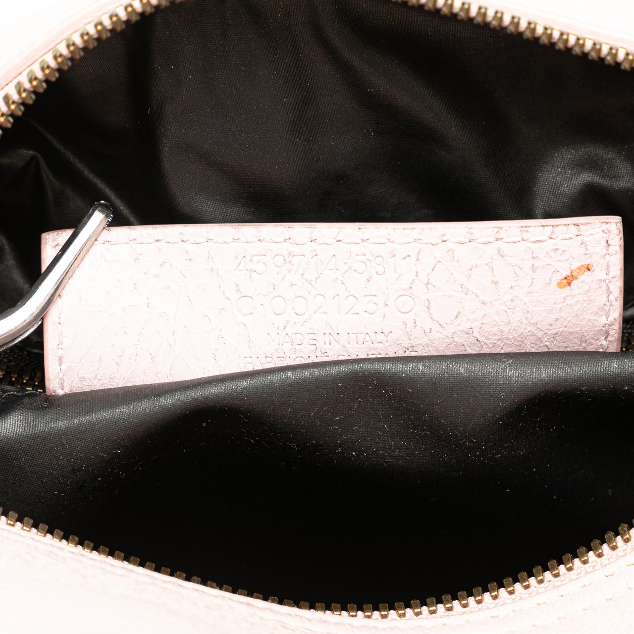 Balenciaga Lambskin Motocross Classic Toiletry Pouch Roze