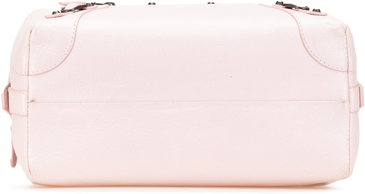 Balenciaga Lambskin Motocross Classic Toiletry Pouch Roze