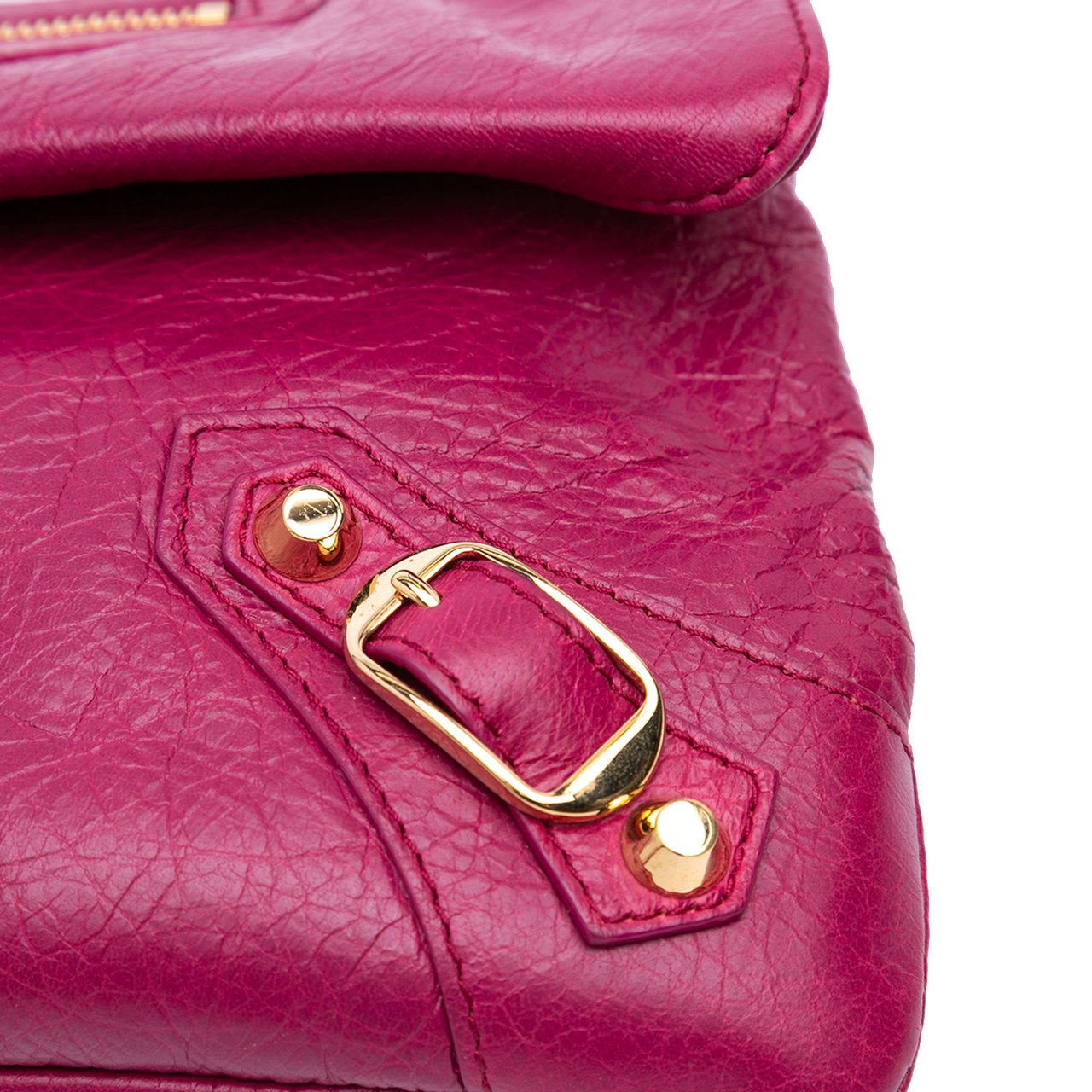 Balenciaga Lambskin Motocross Classic Giant 12 Envelope Crossbody Roze
