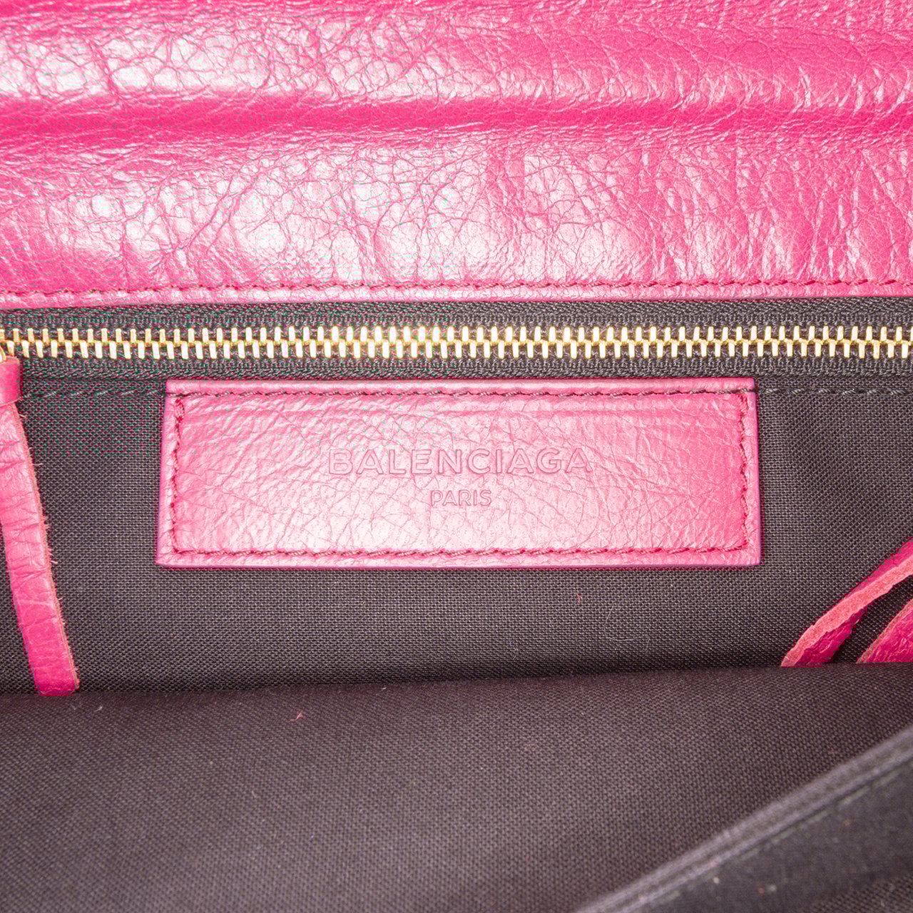 Balenciaga Lambskin Motocross Classic Giant 12 Envelope Crossbody Roze