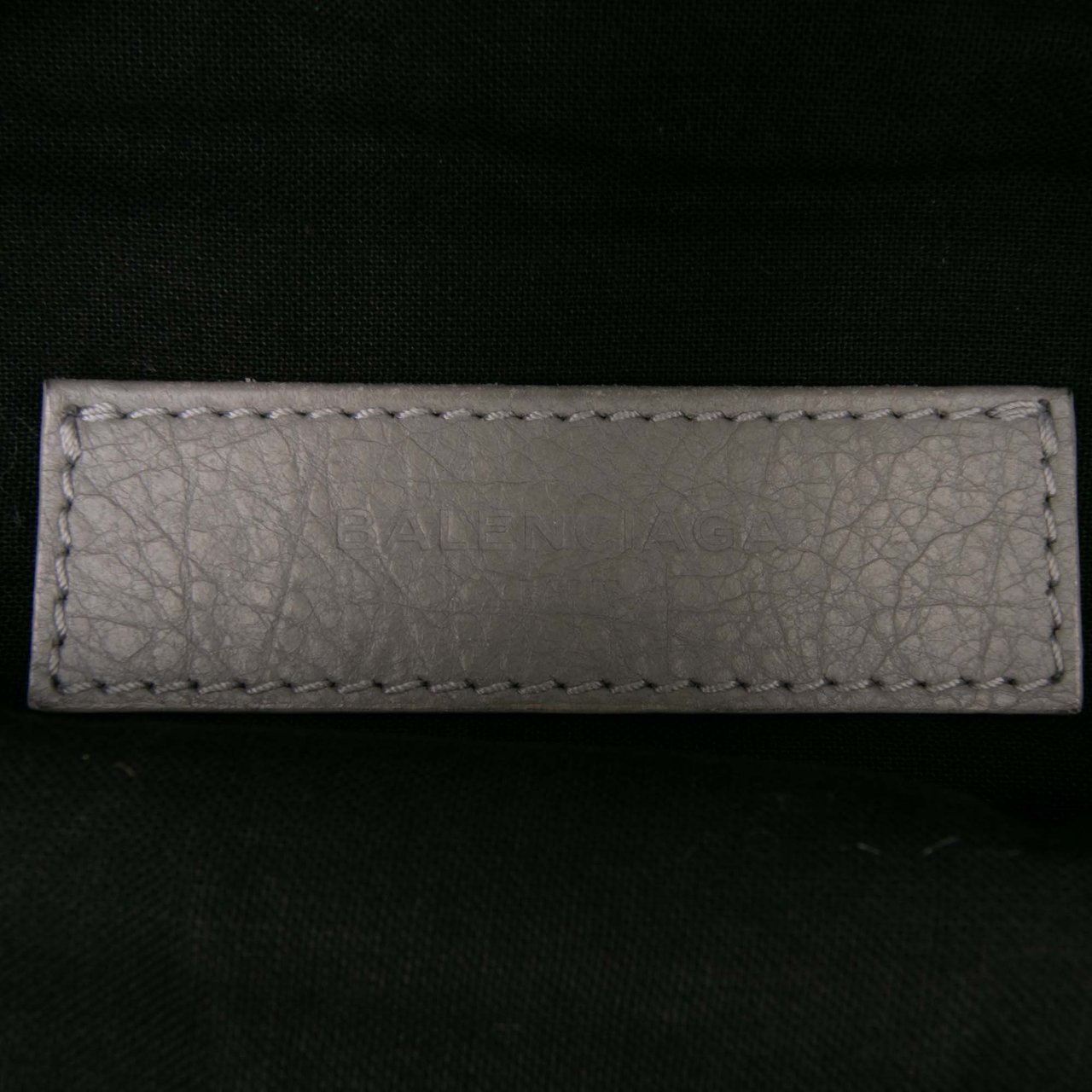 Balenciaga Lambskin Motocross Classic Clip M Clutch Grijs